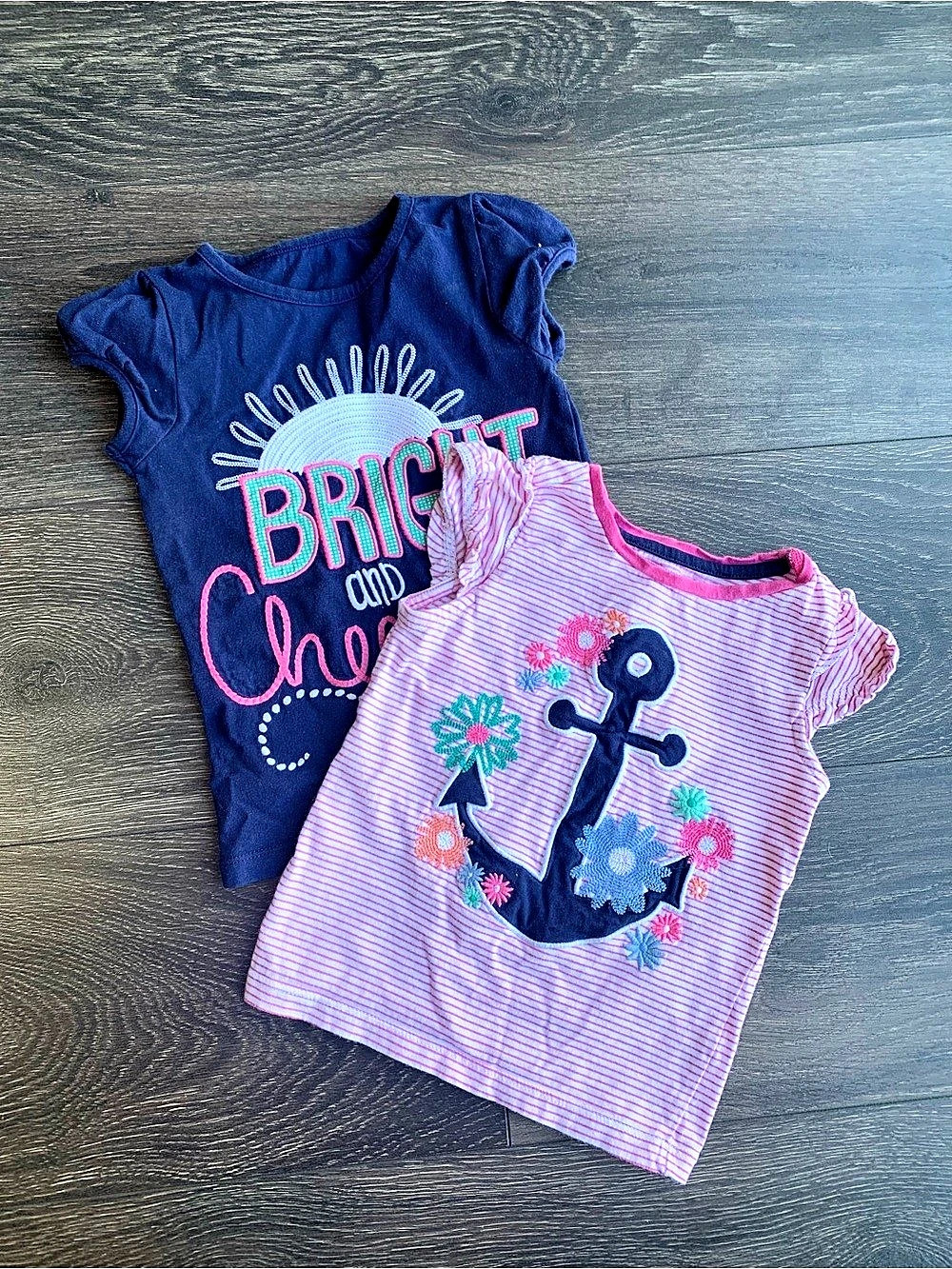 Gymboree  Girls 4T Graphic T-Shirt Set Pink & Blue